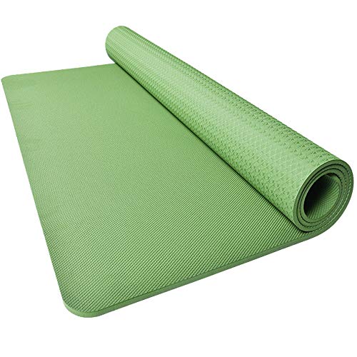 VANLMAP Colchoneta de Yoga TPE Antideslizante, Doble Yoga Mat Esterilla Yoga Caucho Natural Ecologica Estera de Yoga para Entrenamiento Ejercicios Gimnasia 200 cm x 135 cm x 10 mm