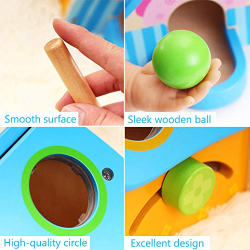 Vanplay Juguetes de Martillo de Madera, 4 en 1 Juego de Banco con Bolas para Bebés, Juegos de Casa para Niños 1 2 3 Años Vanplay Juguetes de Martillo de Madera, 4 en 1 Juego de Banco con Bolas para Bebés, Juegos de Casa para Niños 1 2 3 Años