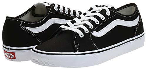 Vans Filmore Decon, Zapatillas para Hombre, Negro (Canvas) Black/White 187), 45 Vans Filmore Decon, Zapatillas para Hombre, Negro (Canvas) Black/White 187), 45