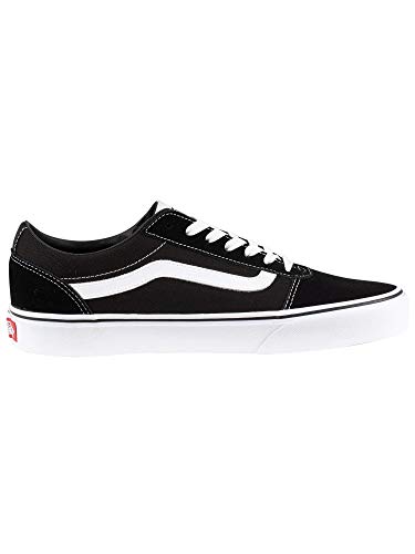 Vans Ward Canvas, Zapatillas Hombre, Negro ((Suede/Canvas) Black/White C4R), 42 EU