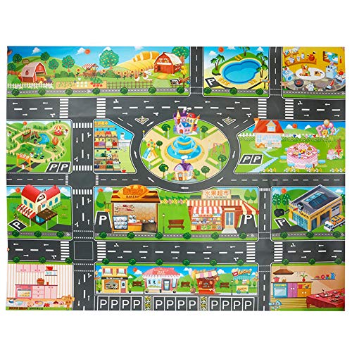 Vantiyaus Alfombra de plástico para juguetes, alfombrilla de salpicaduras, lavable para suelo o mesa, alfombra de PVC para niños, ideal para jugar con coches y juguetes. Vantiyaus Alfombra de plástico para juguetes, alfombrilla de salpicaduras, lavable para suelo o mesa, alfombra de PVC para niños, ideal para jugar con coches y juguetes.