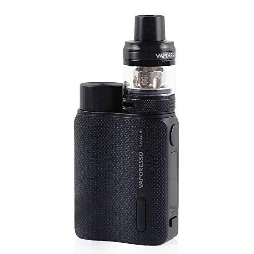 Vaporesso Swag 2 Starter Kit (Black) 80W TC/VW/Pluse Mode, tanque de 2 ml NRG PE, alimentado por una sola batería 18650 (no incluida), sin nicotina