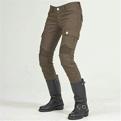 Vaqueros De Motociclista Para Mujer Con 4 Almohadillas Protectoras Extraíbles, Pantalones De Ciclismo Anticaída Elásticos De Locomotora De Kevlar, Pantalones De Carreras Profesionales (Green,XXS) Vaqueros De Motociclista Para Mujer Con 4 Almohadillas Protectoras Extraíbles, Pantalones De Ciclismo Anticaída Elásticos De Locomotora De Kevlar, Pantalones De Carreras Profesionales (Green,XXS)
