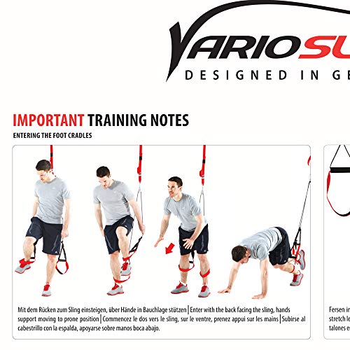 Variosling® Gran Póster/Cartel de Entrenamiento en Suspensión con 54 Ejercicios | Plan/Rutina/instrucción del Entrenamiento Funcional/Muscular | Dos Piezas (anverso y Dorso), tamaño A1