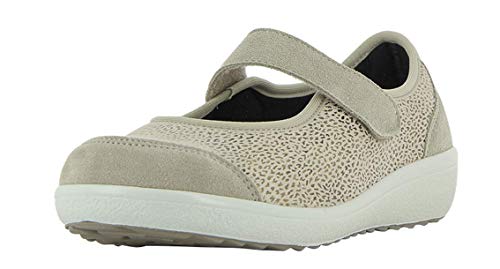 VAROMED Sevilla 77701 Mujer señora Merceditas,Mary-Jane,Zapatos Bajos,Planos,Zapatos de Salud,cómodo,Kiesel,4 UK VAROMED Sevilla 77701 Mujer señora Merceditas,Mary-Jane,Zapatos Bajos,Planos,Zapatos de Salud,cómodo,Kiesel,4 UK