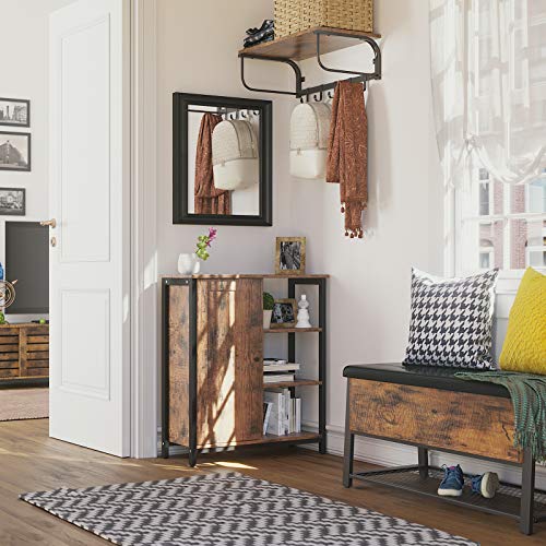 VASAGLE Armario de Almacenamiento Independiente, para Cocina, Salón, Dormitorio, Baño, Oficina, Armario con Estantes, Estantería Multifuncional, Estilo Industrial, Marrón Rústico LSC64BX VASAGLE Armario de Almacenamiento Independiente, para Cocina, Salón, Dormitorio, Baño, Oficina, Armario con Estantes, Estantería Multifuncional, Estilo Industrial, Marrón Rústico LSC64BX