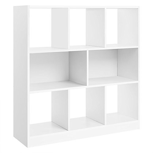 VASAGLE Librería de Madera con Cubos y estantes Abiertos, Estantería para Libros Independiente, para Sala de Estar, Dormitorio, Habitación de niños y Oficina Blanco LBC52WT VASAGLE Librería de Madera con Cubos y estantes Abiertos, Estantería para Libros Independiente, para Sala de Estar, Dormitorio, Habitación de niños y Oficina Blanco LBC52WT