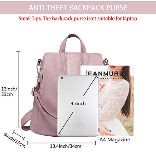 VASCHY Mochila Mujer, Mochila Antirobo Bolsos Mochila Mujer Piel Mochilas Universitarias Impermeable Bolsos Bandolera Casual para Escuela Trabajo Viajes Rosa VASCHY Mochila Mujer, Mochila Antirobo Bolsos Mochila Mujer Piel Mochilas Universitarias Impermeable Bolsos Bandolera Casual para Escuela Trabajo Viajes Rosa