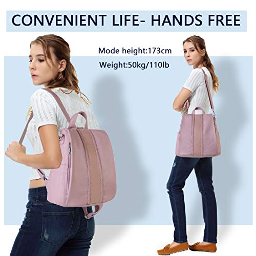 VASCHY Mochila Mujer, Mochila Antirobo Bolsos Mochila Mujer Piel Mochilas Universitarias Impermeable Bolsos Bandolera Casual para Escuela Trabajo Viajes Rosa VASCHY Mochila Mujer, Mochila Antirobo Bolsos Mochila Mujer Piel Mochilas Universitarias Impermeable Bolsos Bandolera Casual para Escuela Trabajo Viajes Rosa