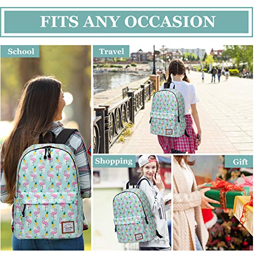 VASCHY Mochila Mujer, Mochila Niña Casual Mochilas Escolares Juveniles Mochila para Portatil 14 Pulgadas Mochila Universidad Impermeable Mochila Instituto para Chicas Flamencos VASCHY Mochila Mujer, Mochila Niña Casual Mochilas Escolares Juveniles Mochila para Portatil 14 Pulgadas Mochila Universidad Impermeable Mochila Instituto para Chicas Flamencos