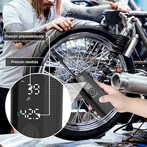Vastar Compresor de Aire Portátil Inteligente - Bomba Neumáticos con Función de Desinflado, Almacenamiento de Tráquea, Pantalla Digital, Luz LED, 5 Modos Batería de Litio, 120PSI, 2000mAh, 20 l/min Vastar Compresor de Aire Portátil Inteligente - Bomba Neumáticos con Función de Desinflado, Almacenamiento de Tráquea, Pantalla Digital, Luz LED, 5 Modos Batería de Litio, 120PSI, 2000mAh, 20 l/min