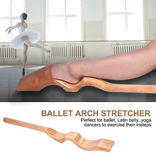 Vbest life Arch Stretcher para Ballet y Gimnasia, Estiramiento de piernas ooden Ballet Dance Foot Stretch Stretcher Arch Enhancer con Banda elástica