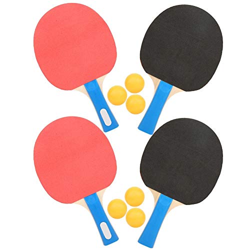 Vbest life Juego de Tenis de Mesa de Padel Ping Pong: Paquete de 4 Raquetas y 6 Pelotas de Tenis de Mesa para Jugar en Interiores o al Aire Libre