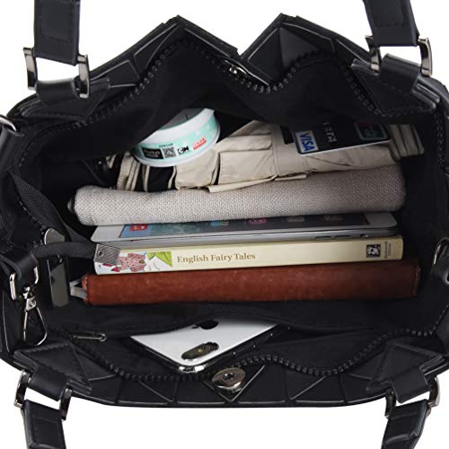 VBIGER Bolso Geométrico Mujer Bolso de Hombro Mujer Estilo Shopper Bolso de Mano Nergo (Negro) VBIGER Bolso Geométrico Mujer Bolso de Hombro Mujer Estilo Shopper Bolso de Mano Nergo (Negro)