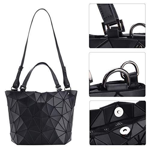 VBIGER Bolso Geométrico Mujer Bolso de Hombro Mujer Estilo Shopper Bolso de Mano Nergo (Negro)