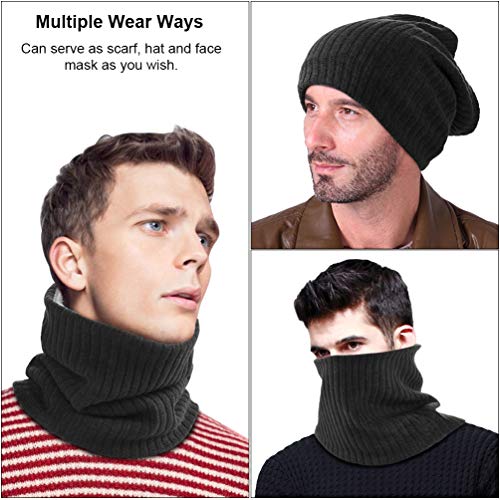 VBIGER Bufanda de punto Invierno Bufanda Caliente de Cuello para Mujer y Hombre