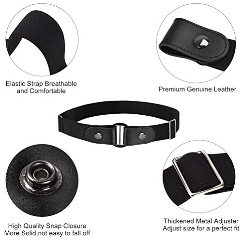 VBIGER Cinturón elástico invisible sin hebilla para hombres Ancho 1.4" Se ajusta a 30" -59" (A-Negro, 155cm) VBIGER Cinturón elástico invisible sin hebilla para hombres Ancho 1.4" Se ajusta a 30" -59" (A-Negro, 155cm)