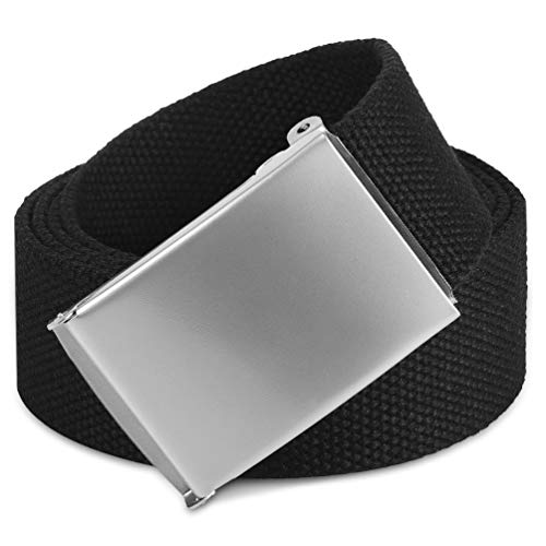 VBIGER Cinturón Lona Ocasional para Hombre,125cm-130cm (Negro4) VBIGER Cinturón Lona Ocasional para Hombre,125cm-130cm (Negro4)
