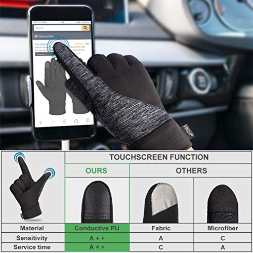 VBIGER Guantes de Invierno Caliente, Guantes de Pantalla Táctil Antideslizante para Esquí Nieve Ciclismo Deporte al Aire Libre (Negro, S) VBIGER Guantes de Invierno Caliente, Guantes de Pantalla Táctil Antideslizante para Esquí Nieve Ciclismo Deporte al Aire Libre (Negro, S)