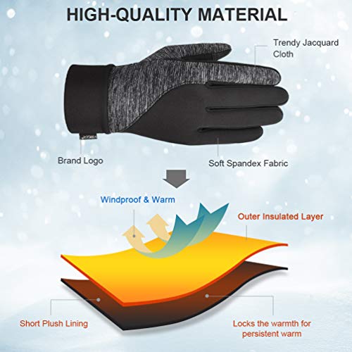 VBIGER Guantes de Invierno Caliente, Guantes de Pantalla Táctil Antideslizante para Esquí Nieve Ciclismo Deporte al Aire Libre (Negro, S) VBIGER Guantes de Invierno Caliente, Guantes de Pantalla Táctil Antideslizante para Esquí Nieve Ciclismo Deporte al Aire Libre (Negro, S)