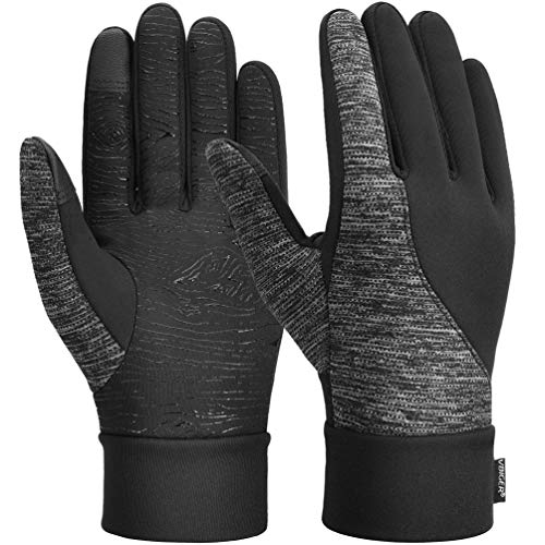 VBIGER Guantes de Invierno Caliente, Guantes de Pantalla Táctil Antideslizante para Esquí Nieve Ciclismo Deporte al Aire Libre (Negro, S)