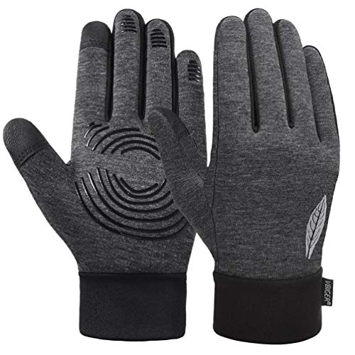 VBIGER Guantes Invierno Niños Niñas Guantes deportivos antideslizantes con pantalla táctil.(Gris,L)