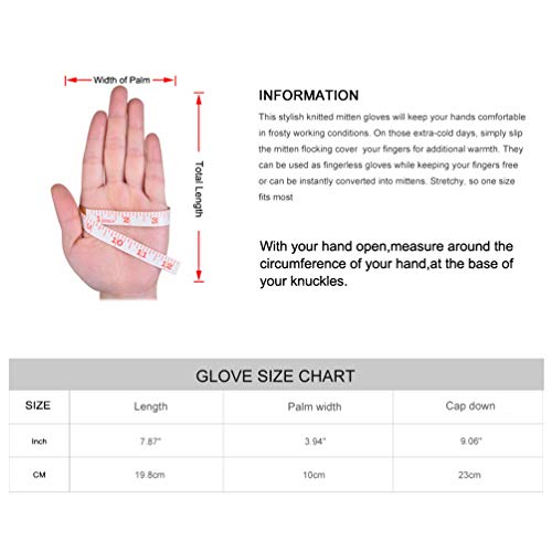 VBIGER Guantes Invierno Unisex Mitones de lana de punto caliente Manoplas VBIGER Guantes Invierno Unisex Mitones de lana de punto caliente Manoplas