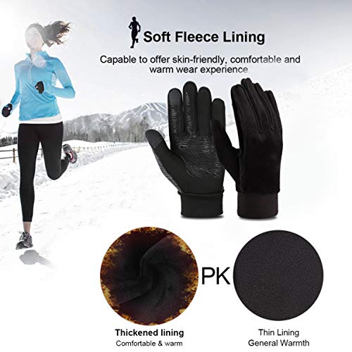 VBIGER Pantalla Táctil Antideslizante de la Silicona Deportes Guantes Calientes al Aire Libre del Otoño e Invierno,Unisex, Talla L