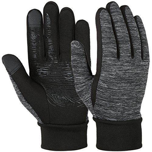 VBIGER Pantalla Táctil Antideslizante de la Silicona Deportes Guantes Calientes al Aire Libre del Otoño e Invierno,Unisex, Talla L