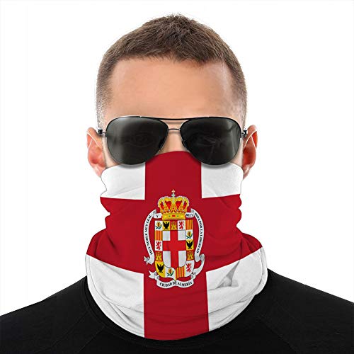 vbndfghjd Sun-Proof Neck Gaiter Cover Tube Soft Elastic Balaclava Flag almeria in Andalusia Spain Sun-Proof Cover