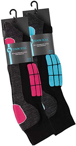 VCA 2 pares Calcetines para deportes de invierno con acolchado especial para mujer VCA 2 pares Calcetines para deportes de invierno con acolchado especial para mujer