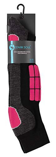 VCA 2 pares Calcetines para deportes de invierno con acolchado especial para mujer