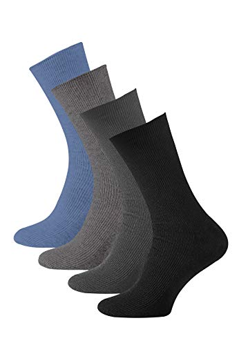 VCA pack de 8 Calcetines lisos sin goma o elástico algodón para hombre, Calcetines diabéticos. 39/42