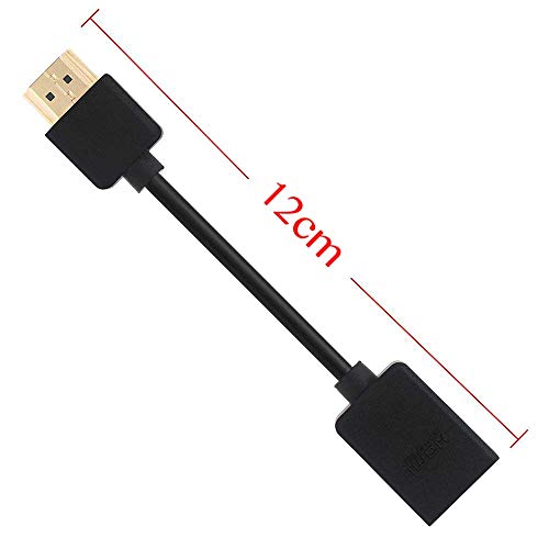 VCE Cable Alargador HDMI,Prolongador Macho a Hembra Extensor HDMI 4k@60hz para TV Stick chromecast 12cm 2 Unidades