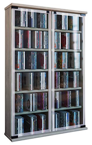 VCM Retal Mueble para Discos de Vinilo, Roble Sonoma (Vetas), 91,5x60x18 cm