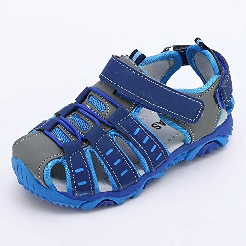 VECDY Zapatos Bebe Niña Bautizo, 2019 Moda Sandalias Niños Zapatos para Niños Chica para Niño Punta Cerrada Verano Playa Sandalias Zapatos Zapatillas Casual Antideslizante (Azul,24)