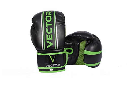 Vector Deportes Guantes de Boxeo para Hombres Mujeres, Maya Ocultar de Piel Hecho a Mano Estilo Pro para Kickboxing Sparring Saco Entrenamiento – Color Oro Rosa Verde Rojo – Talla 8 10 12 14 16 oz