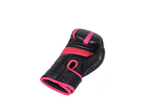 Vector Deportes Guantes de Boxeo para Hombres Mujeres, Maya Ocultar de Piel Hecho a Mano Estilo Pro para Kickboxing Sparring Saco Entrenamiento – Color Oro Rosa Verde Rojo – Talla 8 10 12 14 16 oz