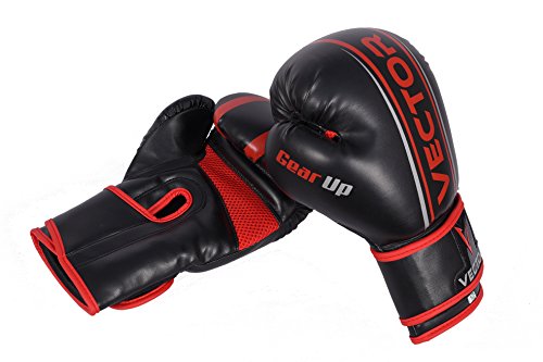 Vector Deportes Guantes de Boxeo para Hombres Mujeres, Maya Ocultar de Piel Hecho a Mano Estilo Pro para Kickboxing Sparring Saco Entrenamiento – Color Oro Rosa Verde Rojo – Talla 8 10 12 14 16 oz