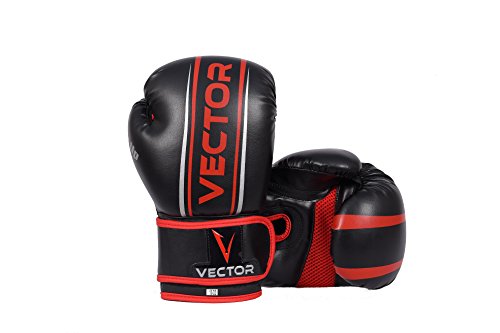 Vector Deportes Guantes de Boxeo para Hombres Mujeres, Maya Ocultar de Piel Hecho a Mano Estilo Pro para Kickboxing Sparring Saco Entrenamiento – Color Oro Rosa Verde Rojo – Talla 8 10 12 14 16 oz