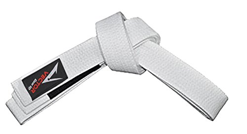 Vector Sports - Cinturón de Artes Marciales Jiu-Jitsu brasileño o BJJ para niños, 100% algodón, K0, Blanco Vector Sports - Cinturón de Artes Marciales Jiu-Jitsu brasileño o BJJ para niños, 100% algodón, K0, Blanco
