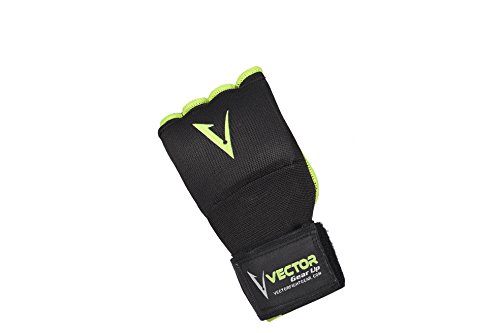 Vector Sports - Vendajes de Mano de Gel Acolchado para Entrenamiento, Unisex, Protector de puño, para ser Usado Debajo de los Guantes para Boxeo MMA Kickboxing Muay Thai, 4 Colores, Large, Verde