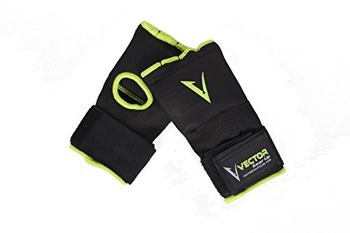 Vector Sports - Vendajes de Mano de Gel Acolchado para Entrenamiento, Unisex, Protector de puño, para ser Usado Debajo de los Guantes para Boxeo MMA Kickboxing Muay Thai, 4 Colores, Large, Verde Vector Sports - Vendajes de Mano de Gel Acolchado para Entrenamiento, Unisex, Protector de puño, para ser Usado Debajo de los Guantes para Boxeo MMA Kickboxing Muay Thai, 4 Colores, Large, Verde