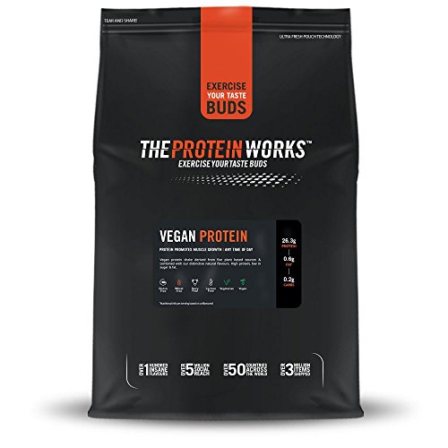 Vegan Protein Powder | 100% A Base de Plantas | Sin Gluten | Ecológico | Bajo en Grasas| THE PROTEIN WORKS | Chocolate y Caramelo | 1kg