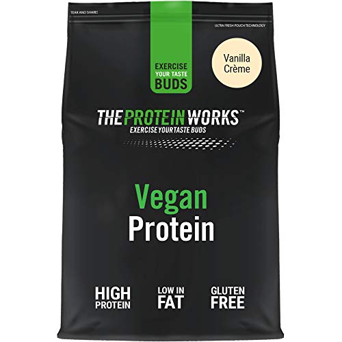 Vegan Protein Powder | 100% A Base de Plantas | Sin Gluten | Ecológico | Bajo en Grasas| THE PROTEIN WORKS | Crema de Vainilla | 1kg