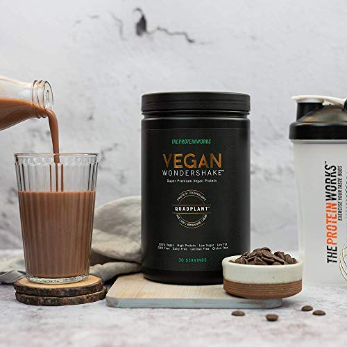 Vegan Wondershake Proteico | 100% Vegano, Combinación De Proteínas QuadPlant™, Batido En Polvo Libre De OGM | THE PROTEIN WORKS, Chocolate Doble, 750g