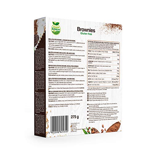 Veggie&Nature - Mezcla para brownies sin gluten (5 x 275 g)