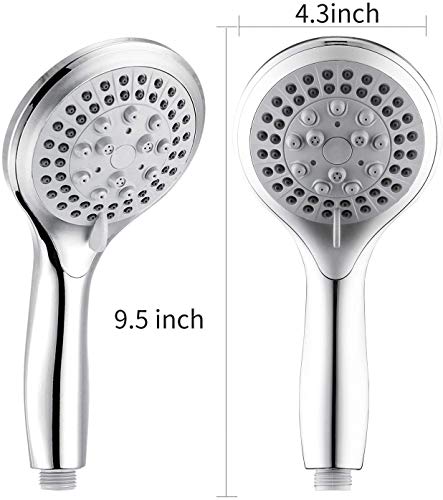 VEHHE Alcachofa Ducha con Manguera 1,5 m, Boquilla de ducha cromo que aumenta la presión Spray con 5 modos Baño de ahorro de agua VEHHE Alcachofa Ducha con Manguera 1,5 m, Boquilla de ducha cromo que aumenta la presión Spray con 5 modos Baño de ahorro de agua