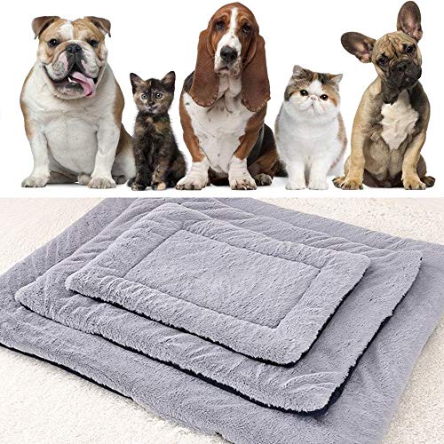 Vejaoo Colchones para Gatos Y Perros, Ambos Lados Disponibles -Colchones para Mascotas XZ014 (M (75 * 55CM), Wick Dark Blue)