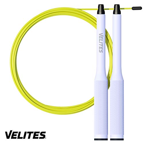 Velites Cuerda de Saltar lastrada para Crossfit, Boxeo y Fitness Vropes Fire 2.0 Comba de Velocidad de Aluminio (Lastres no incluidos)